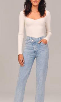 Abercrombie Ultra High Rise 90s Criss Cross Petite Jeans