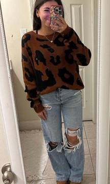 Animal Print Sweater 