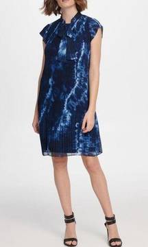 DKNY Acid Wash Pleated Shift Dress Size 10