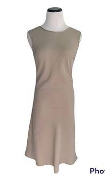 Josie Natori nude a line sleeveless dress