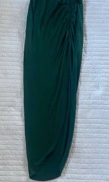 Casual Slit Wrap Elastic High Waist Maxi Draped Skirt Sexy Solid Bodycon Maxi