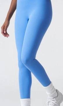 All Access by Bandier High Waisted Center Stage Legging cornflower blue/navy