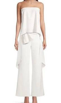 Sachin & Babi Women's Ivory Haven Sleeveless Tuxedo Tail Blouse Size Small