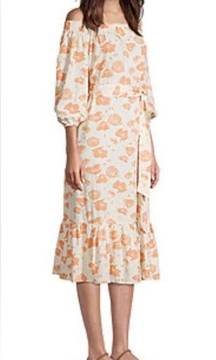 a.n.a 3/4 Sleeve Print Midi Fit and Flare Dress. Size XXL‎