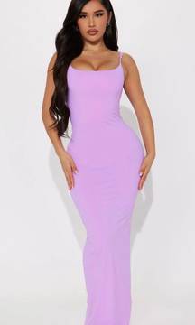 Gia Backless Sculpting Maxi Dress In Purple 