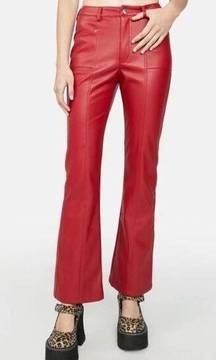 NWT Dollskill Delia’s Red Vegan Leather Pants XL