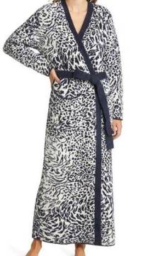 BAREFOOT DREAMS CozyChic Wilderness Navy Long Robe XXS/XS