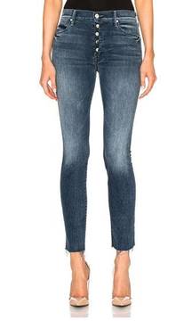 Mother Fly Cut Stunner Fray Jeans in Moon Dark