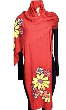 New. Wildfox red daisy scarf.  Retails $98