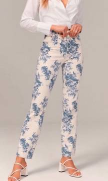 Curve Love 90’s Floral Ultra High Rise Jeans Size 10R NWT