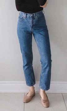 Everlane The Straight High Rise Straight Leg Cropped Jeans Women’s Size 29 Ankle