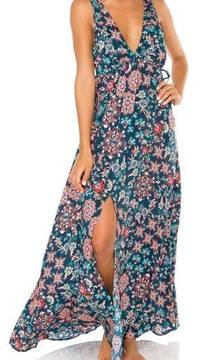 Luli Fama Cordoba V Neck Long Dress Maxi Size Extra Small XS