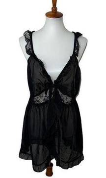 Negliee Chemise Black Size 3X