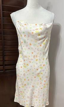 Elodie Womens Slip Dress Multicolor Novelty Adjustable Spaghetti Strap M New