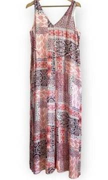 Jessica Simpson Maternity Patchwork Maxi Dress