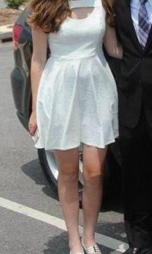 Francesca's White Graduation Dress