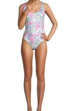 NWT LOVESHACKFANCY Pink Floral Mikkel One Piece Swimsuit, XS