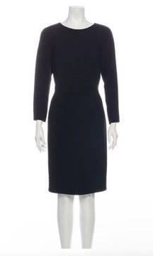 Oscar de La Renta SZ 10 black wool Dress