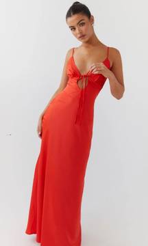 Flora Satin Maxi Dress