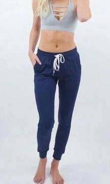 Zyia Active Cozy Jogger Pants Navy Blue Women's Size XS