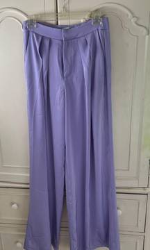 Purple Satin Pants Set