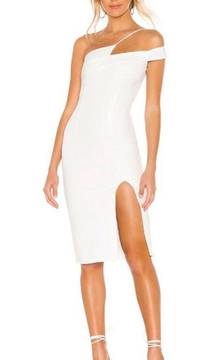 superdown White One Shoulder Asymmetric Dress