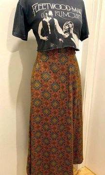 VTG 90s Liz Claiborne Sport Cottagecore Medallion Printed Maxi Skirt - 12