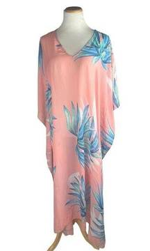 Show Me Your Mumu Tropical Hawaiian Maxi Cover Up Sheer OS Vacation Swim