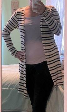 NWOT  Long Striped Duster Cardigan