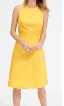 everlane yellow twist back cut out sheath knee length dress