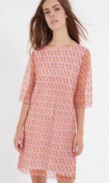 Ana Alcazar Zaso Half Sleeve Floral Lace Shift Dress in Rose Size Small NWT