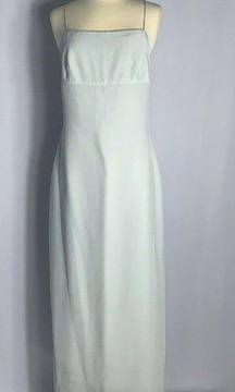 Kay Unger Evening Gown by Ann Taylor Womens Dress Size 8 Flaws Formal Gray Blue