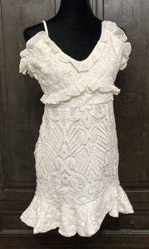 white lace dress. Size large