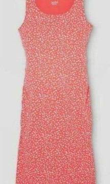 Nwt Coral Print XS 0/2 Soft Stretchy Sleeveless Midi Dress ISABEL MATERNITY