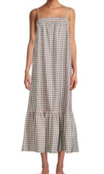 Smocked Midi Dress in Gingham