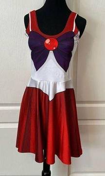 RARE LIVING DEAD SAILOR MARS 3D PRINTED SKATER DRESS ANIME COSPLAY