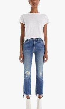 Mother The Insider Crop Step Chew Dancing On Coals Distressed Cropped Blue 28