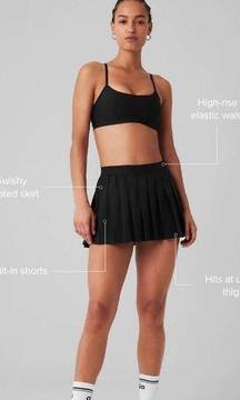 ALO Varsity tennis skirt in black