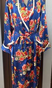 Vintage Apple Blossom Blue Dressing Gown