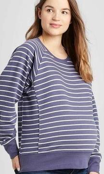 Isabel Maternity by Ingrid & Isabel Striped Crewneck Sweatshirt