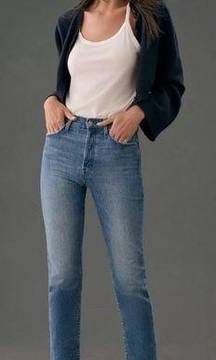 MOTHER The Tomcat High-Rise Ankle Fray Jeans 32 NWT