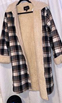 Long Plaid Coat