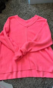 Pink V-Neck Sweater