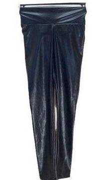 La Scala Faux Leather Leggings Black Size M Minimalist Glam Stealth Wealth Edgy