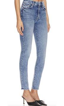 MOTHER High Waisted Looker Ankle in Wash On The Road Size US 25