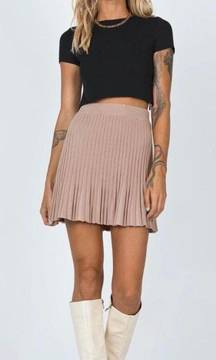 Susan Pleated Mini Skirt Tan Size XS/S