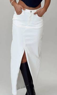 Batkins Maxi Skirt Cream Denim