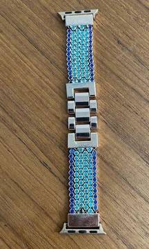 FresherAcc Apple Watch Band 6 Row Blue Rhinestones‎