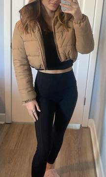 Cropped Puffer Coat 