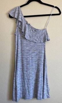 American Eagle One Shoulder Rib Heather Gray Dress XS